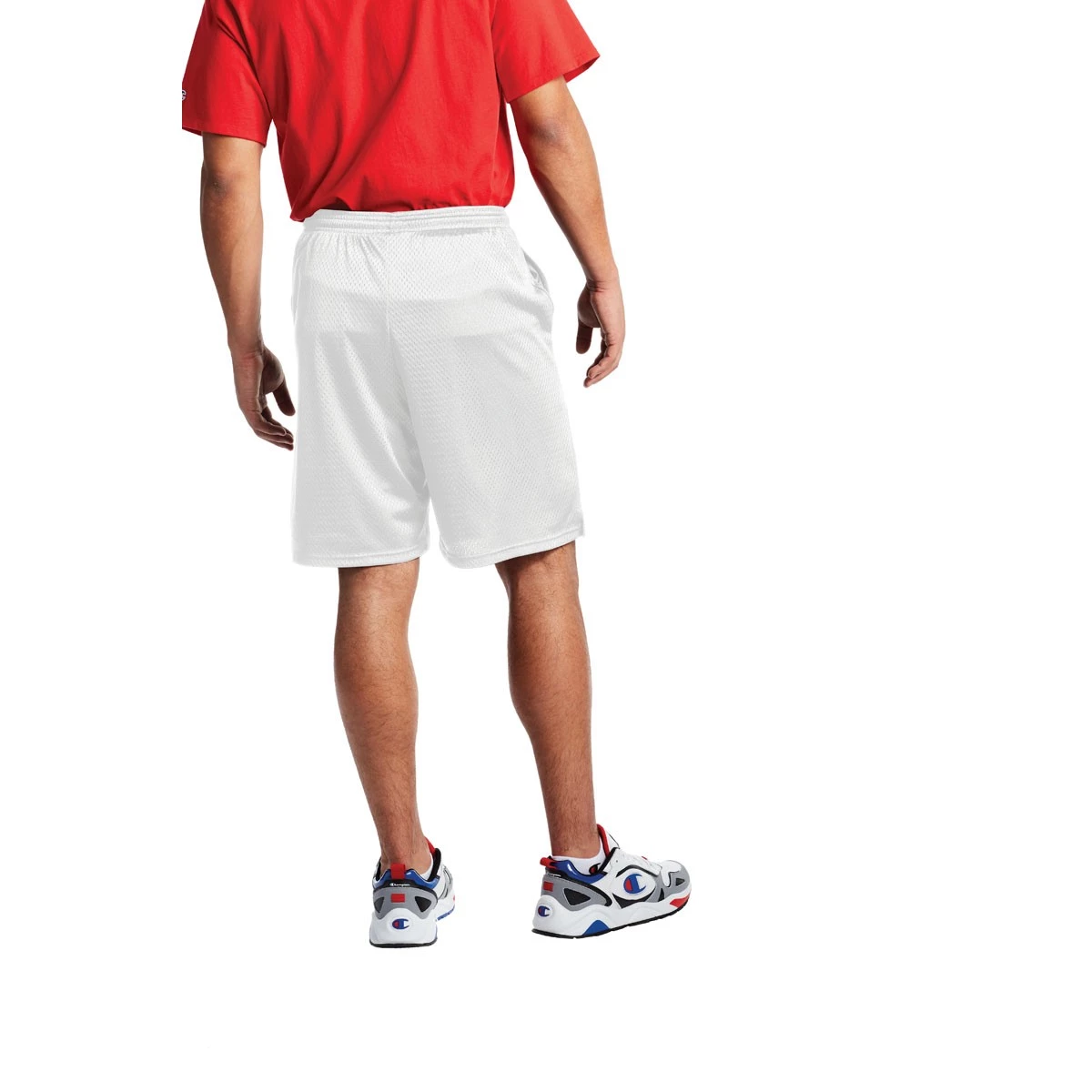 Men's Champion Graphic Mesh Shorts White 4 Men's Champion Graphic Mesh Shorts White - Image 2