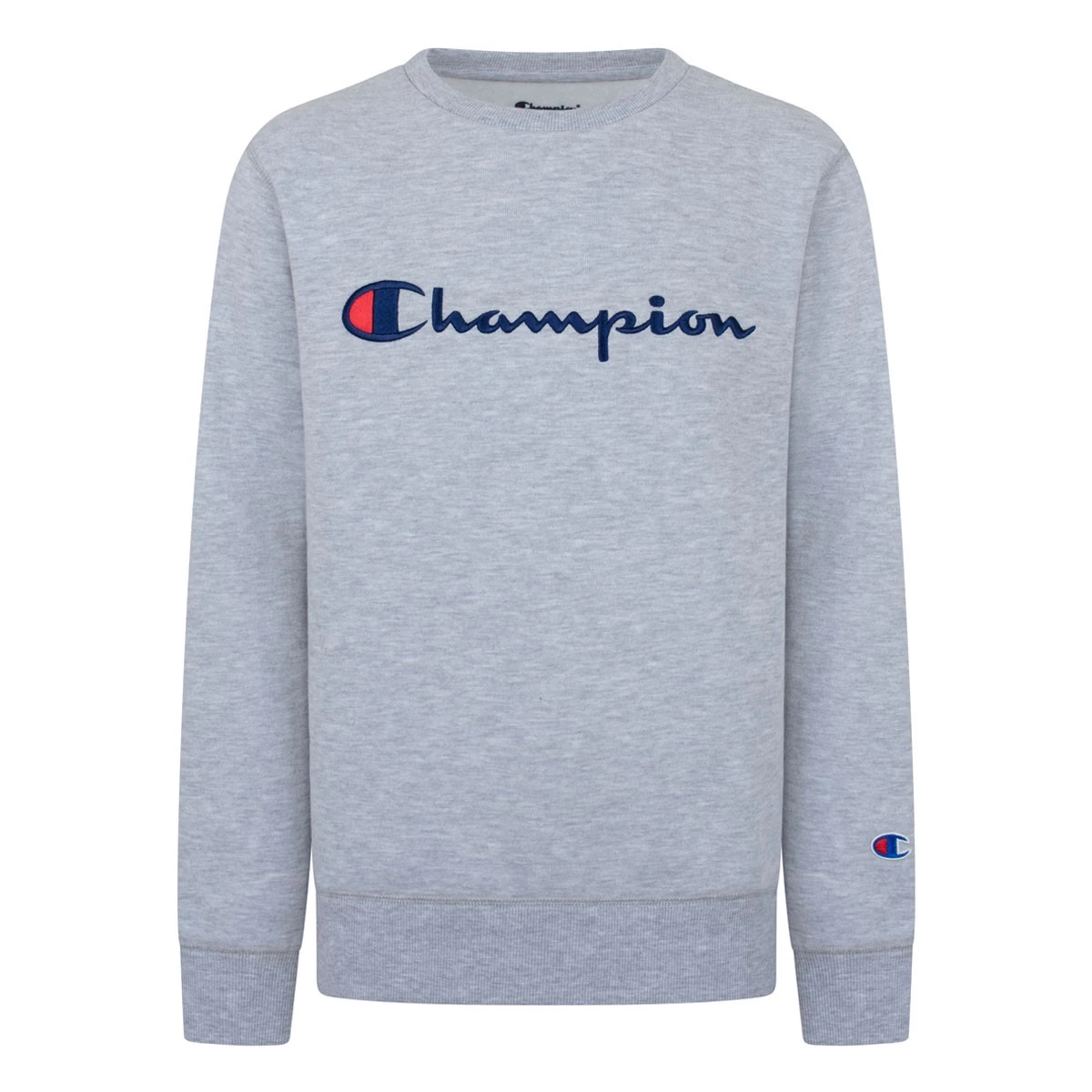 Boy's Champion Script Fleece Crew Oxford Heather 4 Boy's Champion Script Fleece Crew Oxford Heather - Image 2