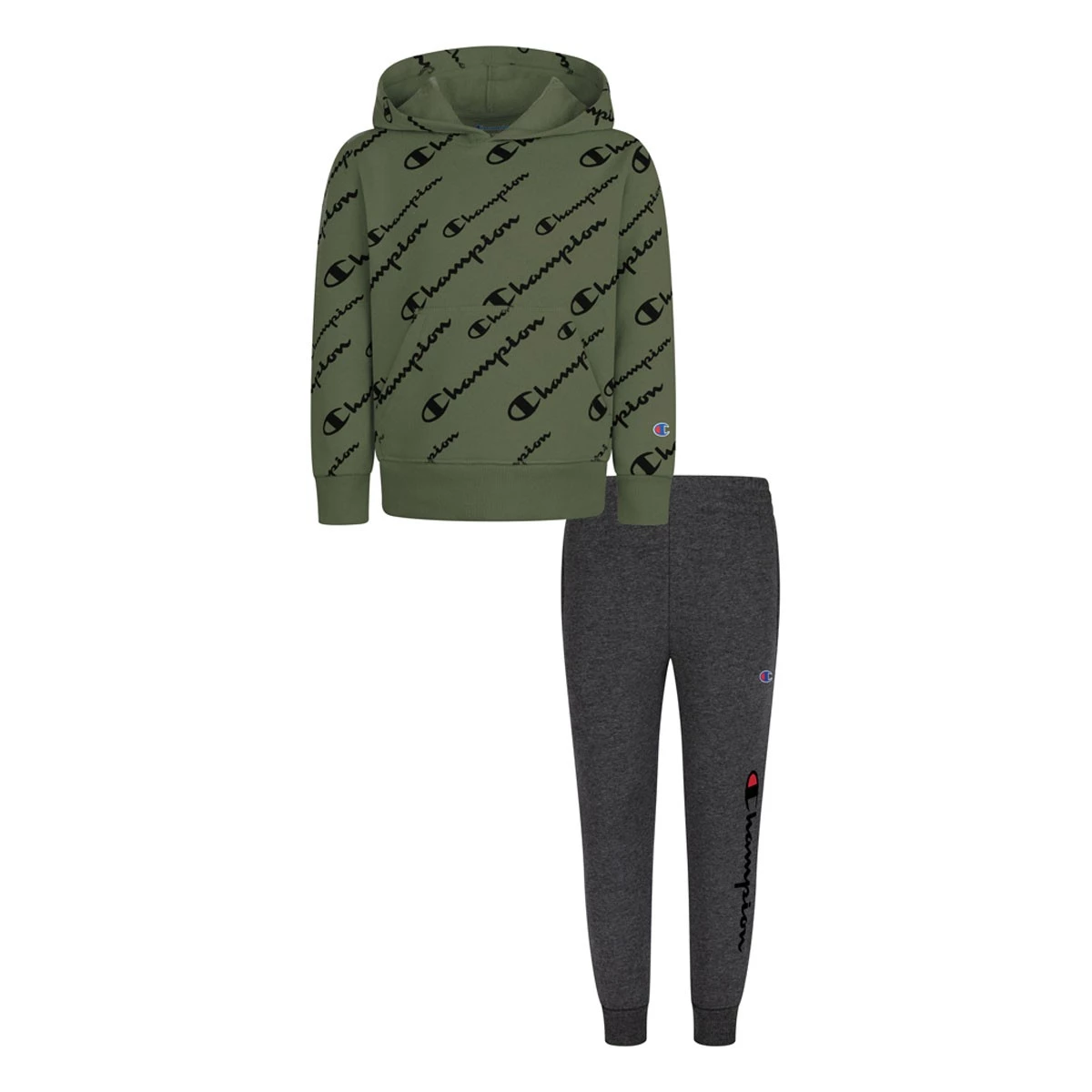 Boys' Champion 2 Piece All Over Print Script Set Cargo Olive 4 Boys' Champion 2 Piece All Over Print Script Set Cargo Olive - Image 2