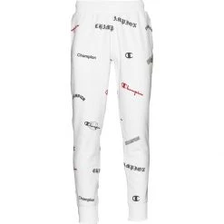 Men's Champion Reverse Weave All Over Print Joggers White