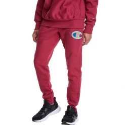 Men's Champion Reverse Weave Logo Applique Joggers Cranberry Tart -Champion Sales unnamed file 1155