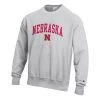 Adult Champion Nebraska Cornhuskers Weave Crew Sweatshirt Grey -Champion Sales unnamed file 1215