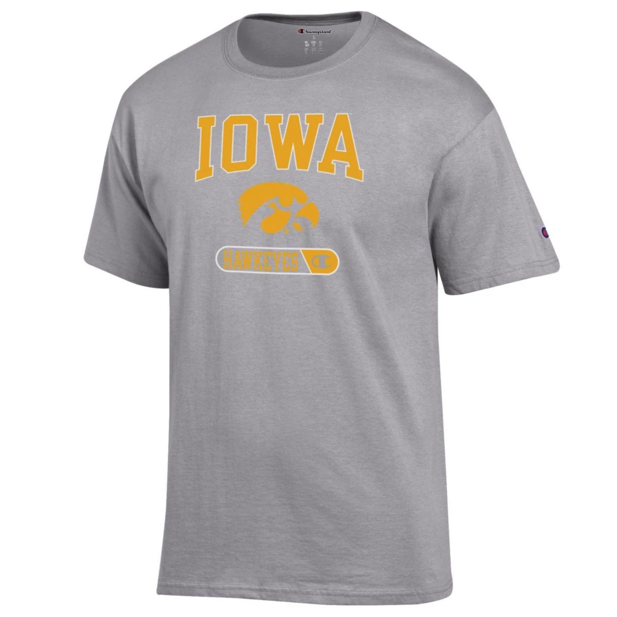 Champion Iowa Hawkeyes Fresh T-Shirt Grey Heather 5 Champion Iowa Hawkeyes Fresh T-Shirt Grey Heather - Image 3
