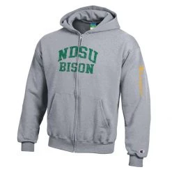 Champion Kids' North Dakota State Bison Power Full Zip Hoodie Grey Heather