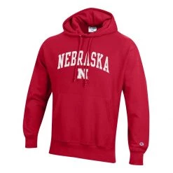 Adult Champion Nebraska Cornhuskers Weave Hoodie Red