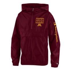 Champion Kids' Minnesota Golden Gophers Packable 1/4 Zip Jacket Maroon