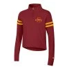 Champion Women's Iowa State Cyclones Super Fan 1/4 Zip Top Cardinal/gold