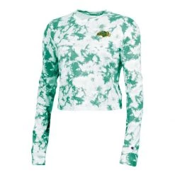 Champion Women's North Dakota State Bison Crush Dye Long Sleeve Shirt Green