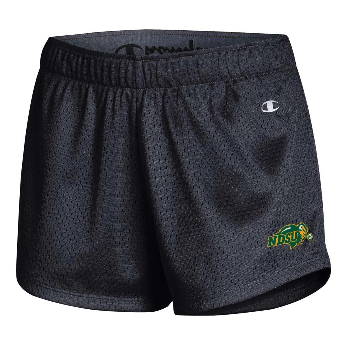 Champion Women's North Dakota State Bison Mesh Shorts Black Grey Heather 4 Champion Women's North Dakota State Bison Mesh Shorts Black Grey Heather - Image 2