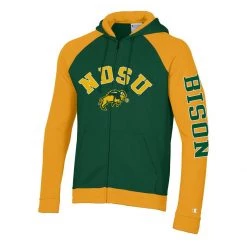 Champion North Dakota State Bison Super Fan Full Zip Hoodie Forest
