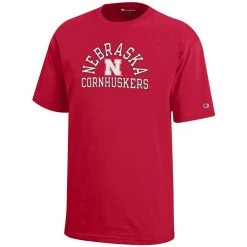 Champion Kids' Nebraska Cornhuskers Jersey T-Shirt Red
