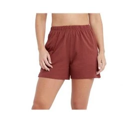Women's Champion High Waist Jersey Shorts Sandalwood Red -Champion Sales unnamed file 145