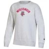 Champion Kids' Wisconsin Badgers Reverse Weave Crewneck Sweatshirt Grey Heather
