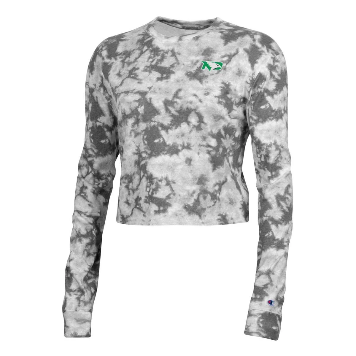 Champion Women's North Dakota Fighting Hawks Crush Dye Long Sleeve Shirt Grey 3 Champion Women's North Dakota Fighting Hawks Crush Dye Long Sleeve Shirt Grey