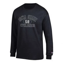Champion Iowa State Cyclones 1958 Arch Long Sleeve Shirt Black