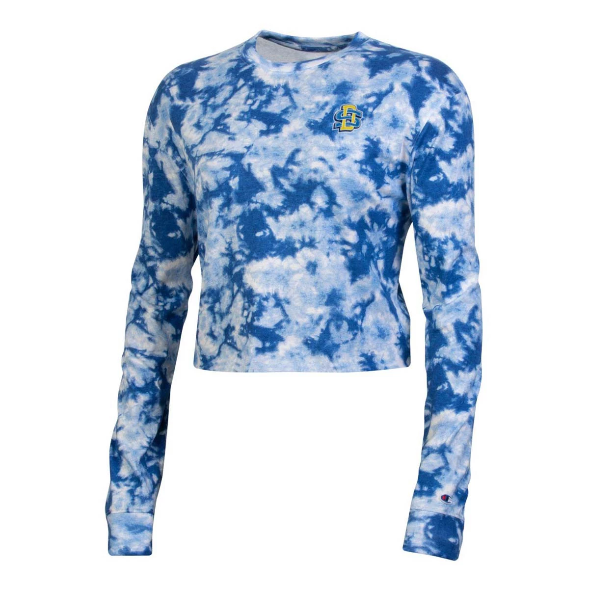 Champion Women's South Dakota State Jackrabbits Crush Dye Long Sleeve Shirt Blue 4 Champion Women's South Dakota State Jackrabbits Crush Dye Long Sleeve Shirt Blue - Image 2