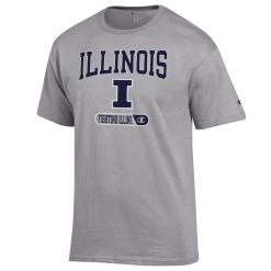 Champion Illinois Fighting Illini Fresh T-Shirt Grey Heather
