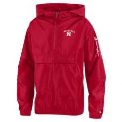 Champion Kids' Nebraska Cornhuskers Packable Jacket Red