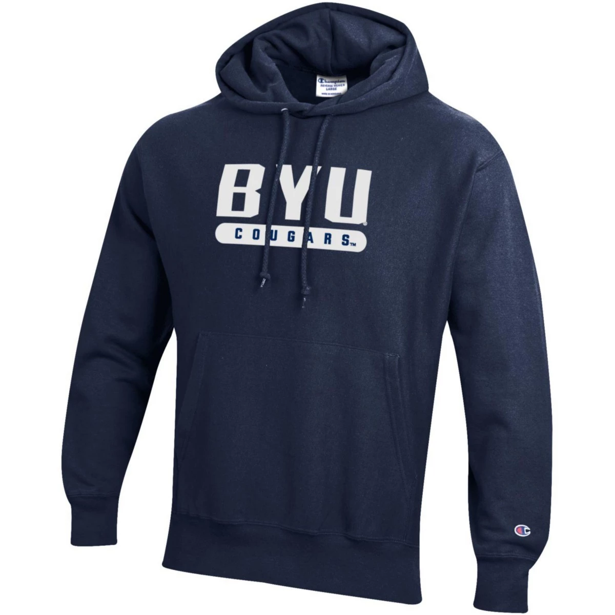 Champion BYU Cougars Reverse Weave Hoodie Navy 4 Champion BYU Cougars Reverse Weave Hoodie Navy - Image 2