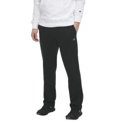 Men's Champion Powerblend Open Bottom Sweatpants Black