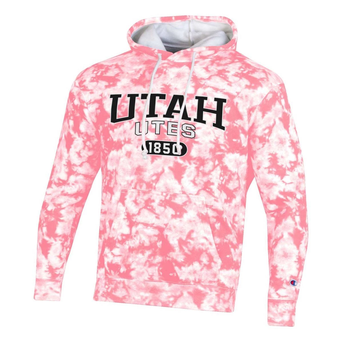 Champion Women's Utah Utes Crushdye Hoodie Pink 4 Champion Women's Utah Utes Crushdye Hoodie Pink - Image 2