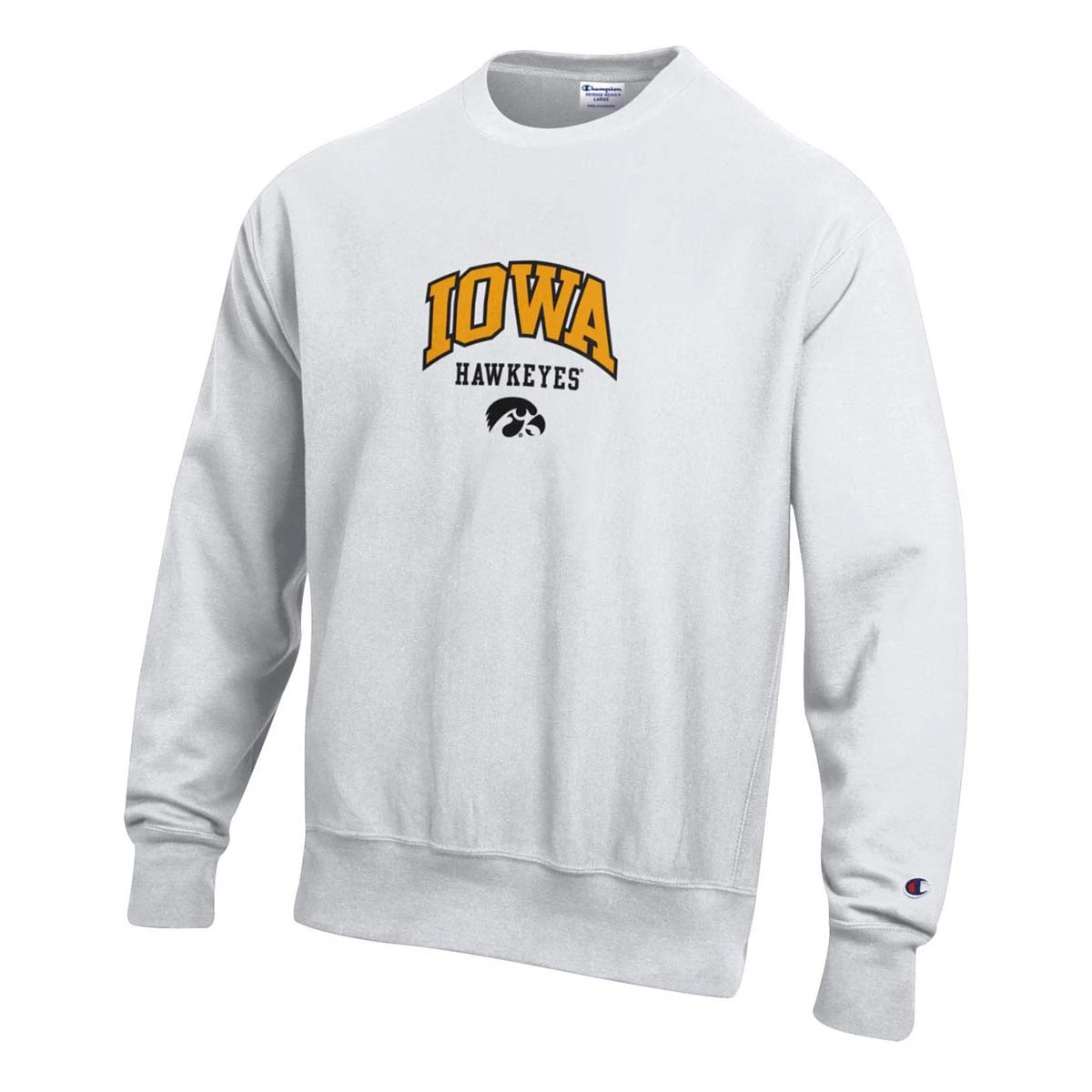 Champion Iowa Hawkeyes Reverse 22 Crewneck Sweatshirt Black 6 Champion Iowa Hawkeyes Reverse 22 Crewneck Sweatshirt Black - Image 4