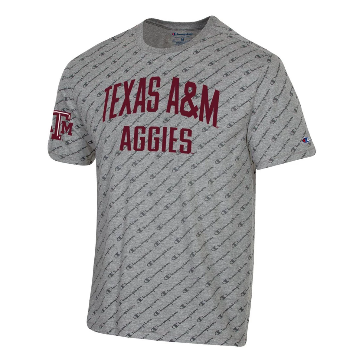 Champion Texas A&M Aggies AOP Super Fan T-Shirt Grey 3 Champion Texas A&M Aggies AOP Super Fan T-Shirt Grey