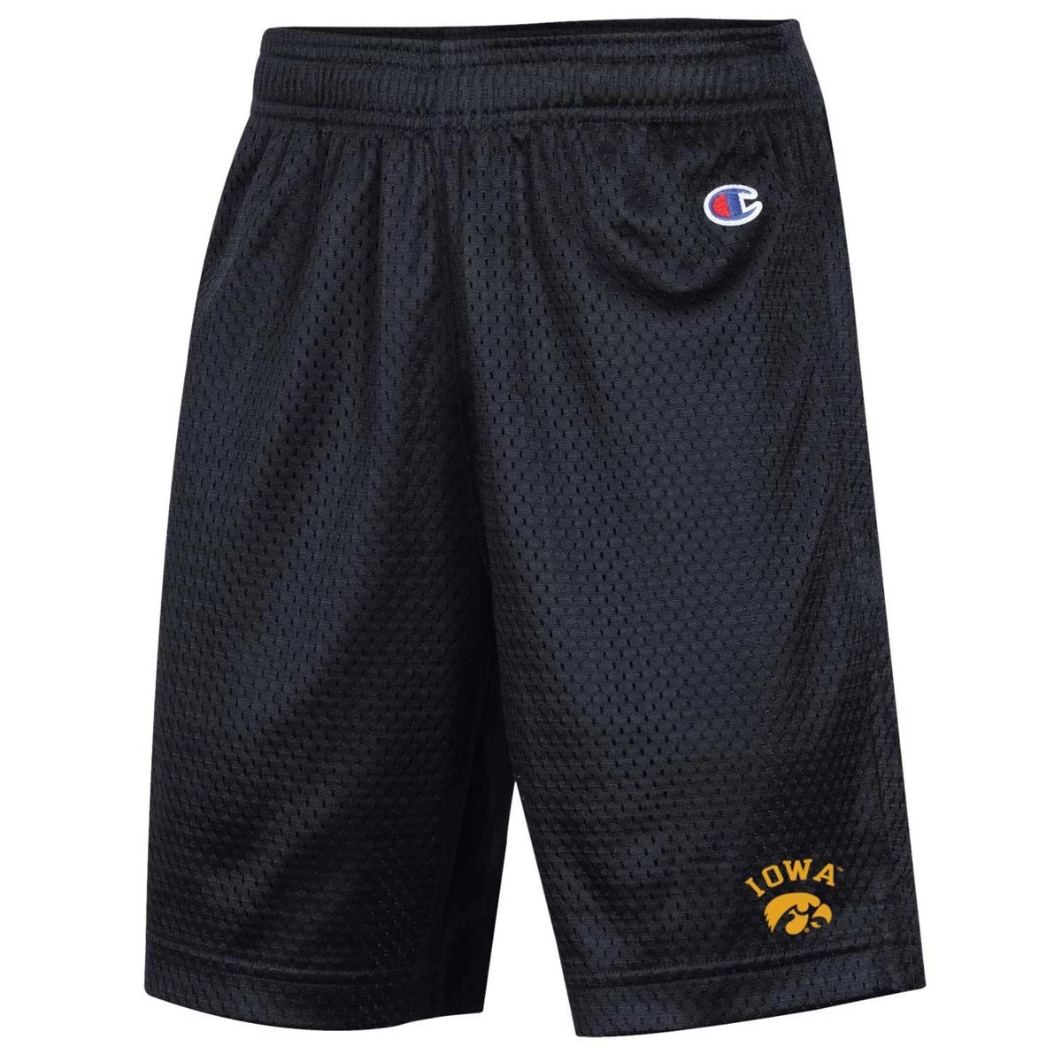 Champion Kids' Iowa Hawkeyes Mesh Shorts Black 3 Champion Kids' Iowa Hawkeyes Mesh Shorts Black