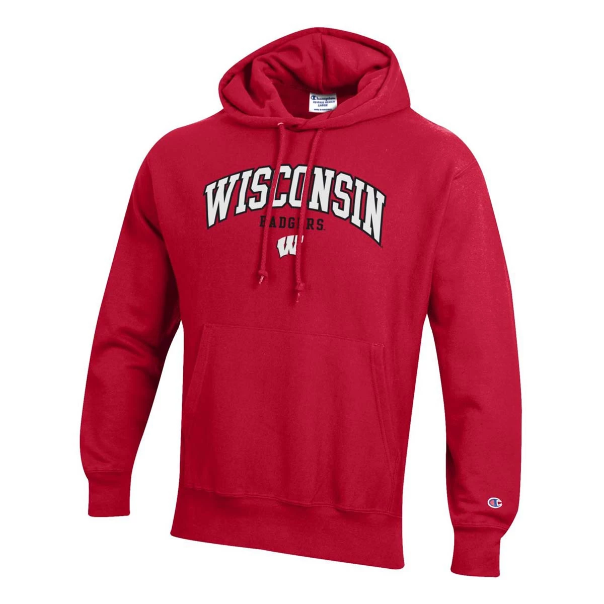 Champion Wisconsin Badgers Reverse Weave 2022 Hoodie Scarlet 4 Champion Wisconsin Badgers Reverse Weave 2022 Hoodie Scarlet - Image 2