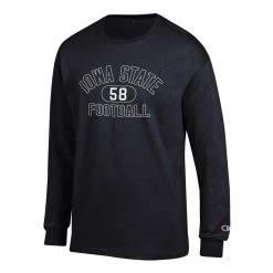 Champion Iowa State Cyclones 1958 Arch Football Long Sleeve Shirt Black