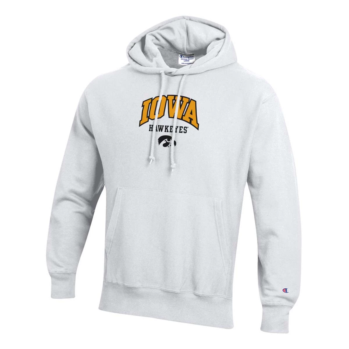 Champion Iowa Hawkeyes Reverse Weave 2022 Hoodie White 5 Champion Iowa Hawkeyes Reverse Weave 2022 Hoodie White - Image 3