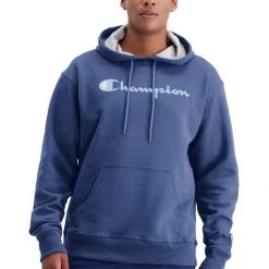 Men's Champion GFX Powerblend Script Logo Hoodie Bright Royal -Champion Sales unnamed file 190