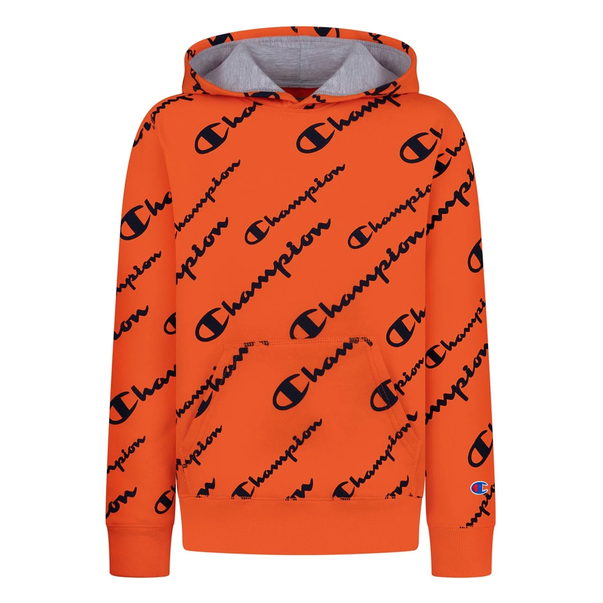 Boys' Champion All Over Print Script Hoodie Orange 6 Boys' Champion All Over Print Script Hoodie Orange - Image 4