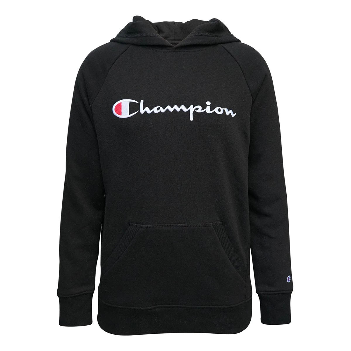 Girls' Champion Raglan Hoodie Black 5 Girls' Champion Raglan Hoodie Black - Image 3