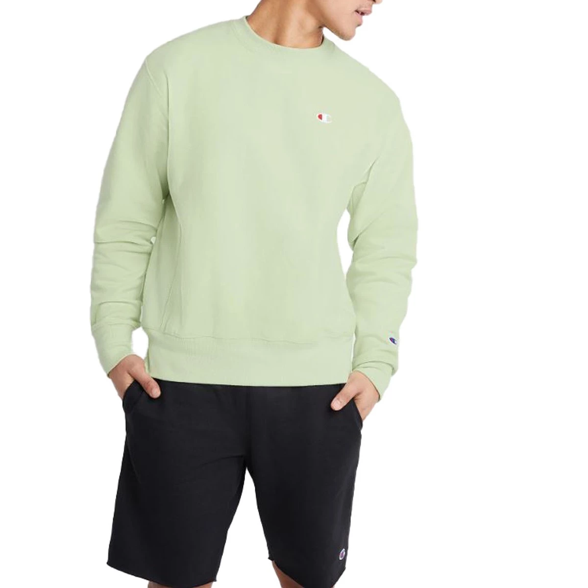 Men's Champion Reverse Weave Crew Olive 13 Men's Champion Reverse Weave Crew Olive - Image 11