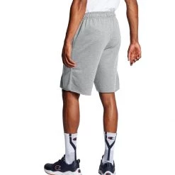 Men's Champion Patch Logo Powerblend Fleece Lounge Shorts Granite Heather -Champion Sales unnamed file 288