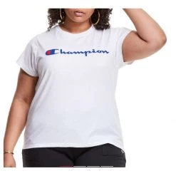 Women's Champion Plus Graphic Classic Crew T-Shirt White