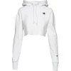 Women's Champion Reverse Weave Cropped Hooded Sweatshirt White