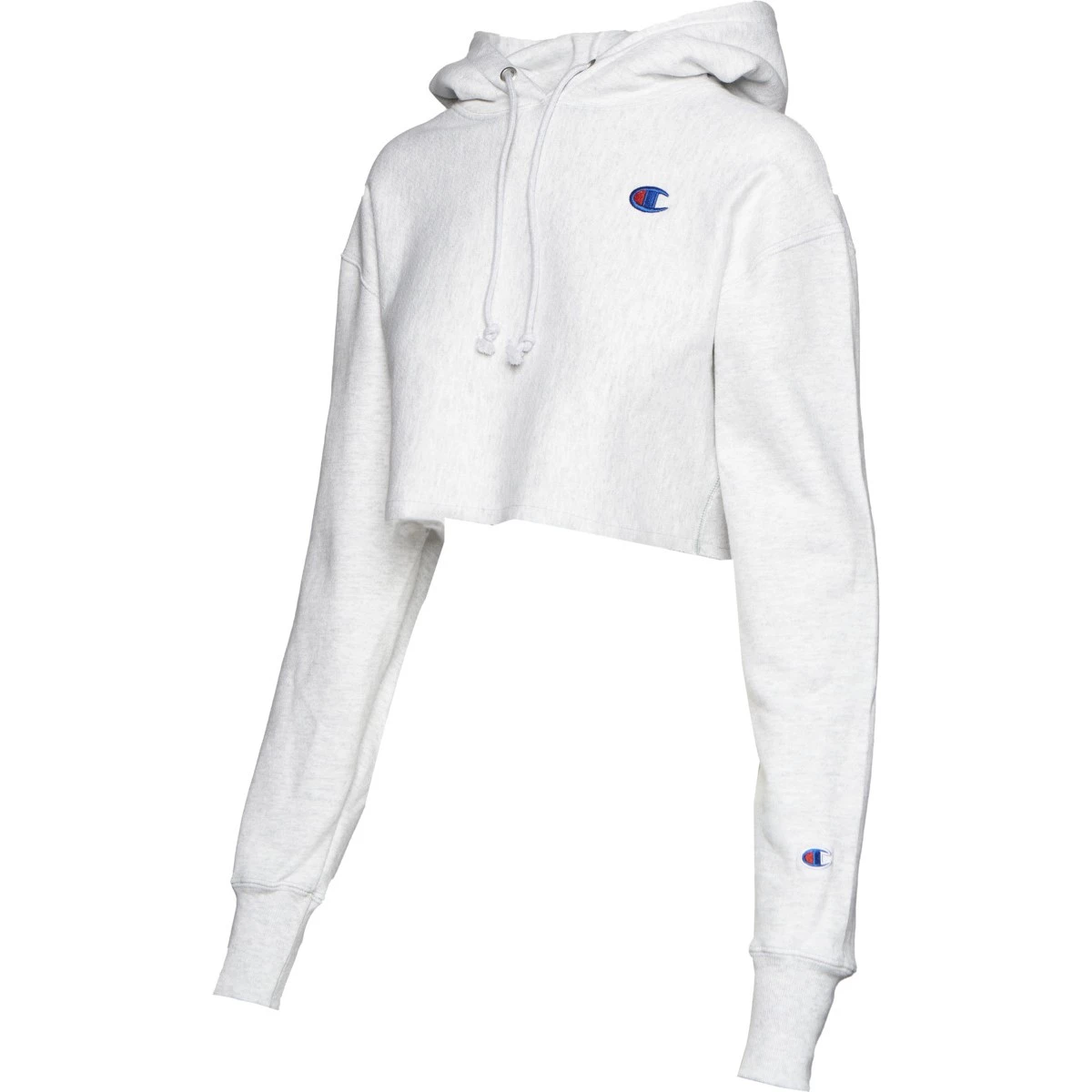 Women's Champion Reverse Weave Cropped Hooded Sweatshirt White 4 Women's Champion Reverse Weave Cropped Hooded Sweatshirt White - Image 2