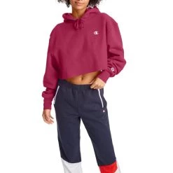 Women's Champion Reverse Weave Cropped Hooded Sweatshirt White 14 Women's Champion Reverse Weave Cropped Hooded Sweatshirt White -Champion Sales unnamed file 354