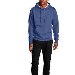 Men's Champion Powerblend Small C Hoodie Brown Leather -Champion Sales unnamed file 359