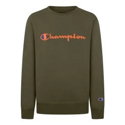 Boys' Champion Script Fleece Crew Cargo Olive