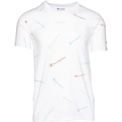 Men's Champion Classic Logo All Over T-Shirt White -Champion Sales unnamed file 377