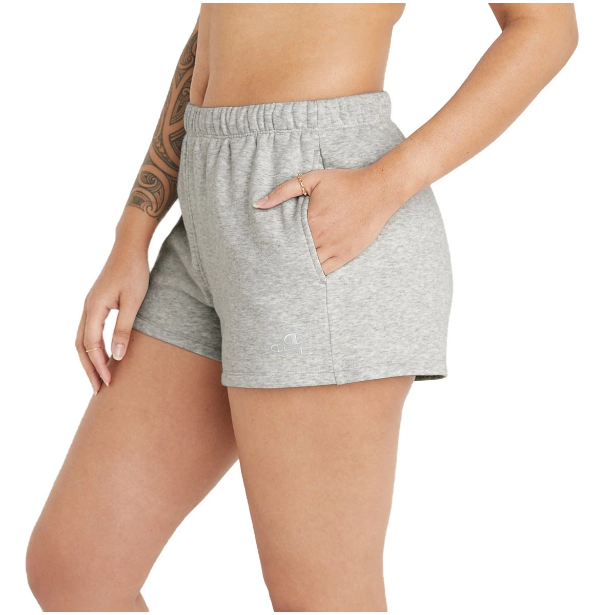 Women's Champion Classic Twill Logo Fleece Lounge Shorts Urban Lilac 4 Women's Champion Classic Twill Logo Fleece Lounge Shorts Urban Lilac - Image 2