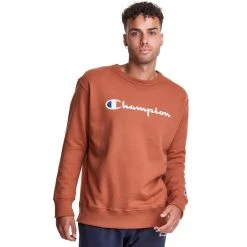 Men's Champion Powerblend Graphic Crewneck Sweatshirt Oxford Grey