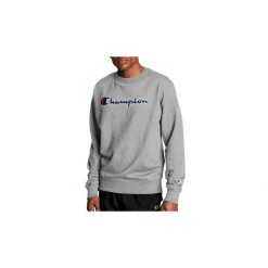 Men's Champion Powerblend Graphic Crewneck Sweatshirt Oxford Grey -Champion Sales unnamed file 404