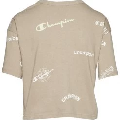 Women's Champion Small Graphic Logo Cropped Heritage Crop Top Buttered Popcorn -Champion Sales unnamed file 454