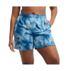 Women's Champion Fleece Dye Lounge Shorts Crush Dye Fresh Teal -Champion Sales unnamed file 483