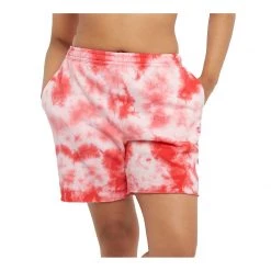 Women's Champion Fleece Dye Lounge Shorts Crush Dye Fresh Teal -Champion Sales unnamed file 484