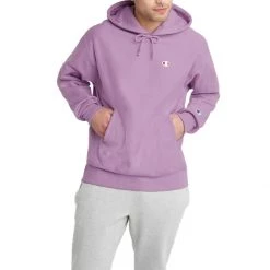 Men's Champion Reverse Weave C Logo Hoodie Tinted Lavender -Champion Sales unnamed file 51